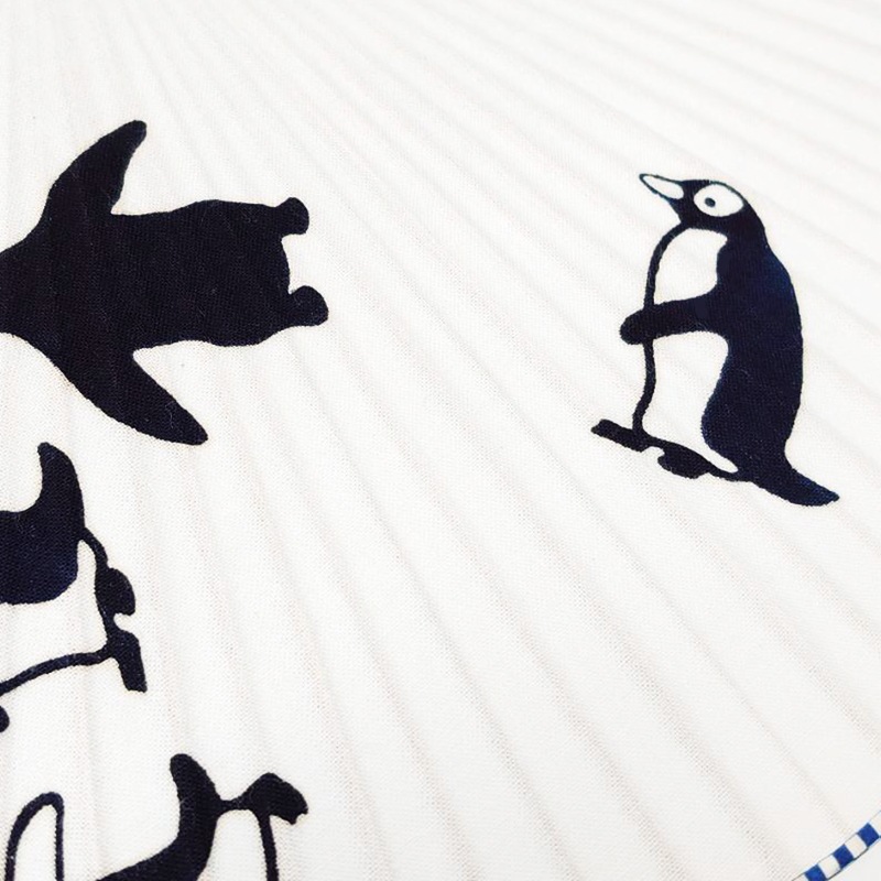 TD-1792 竹製<br>手ぬぐいうちわ ペンギン