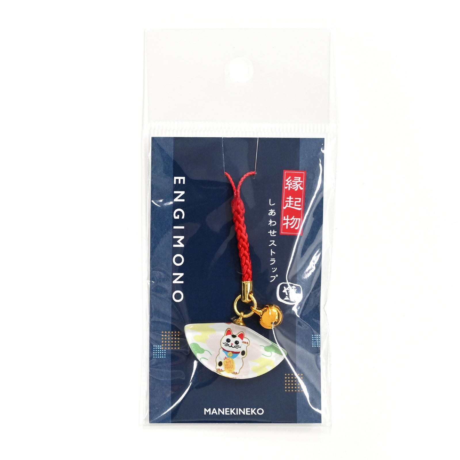 KT-501<br>しあわせストラップ 扇ガラス 全5種類<br>【クリックポスト対応/代引き不可】