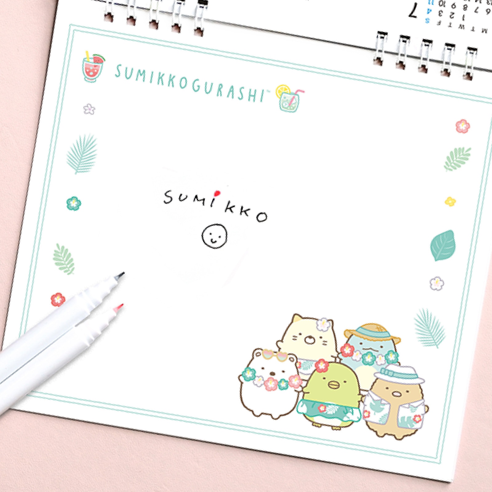 TD-30061(2026年版)<br>卓上ホワイトボード・カレンダー(すみっコぐらし)<br>【クリックポスト対応/代引き不可】