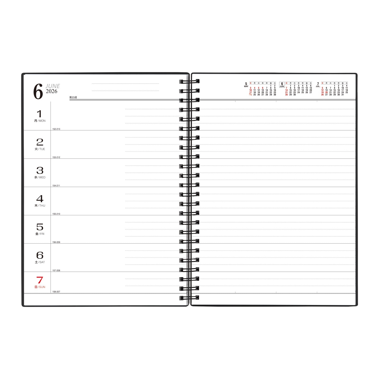 TD-145(2026年版)<br>ダイヤモンドスター・ダイアリー<br>A5・1週間・リング<br>【クリックポスト対応/代引き不可】