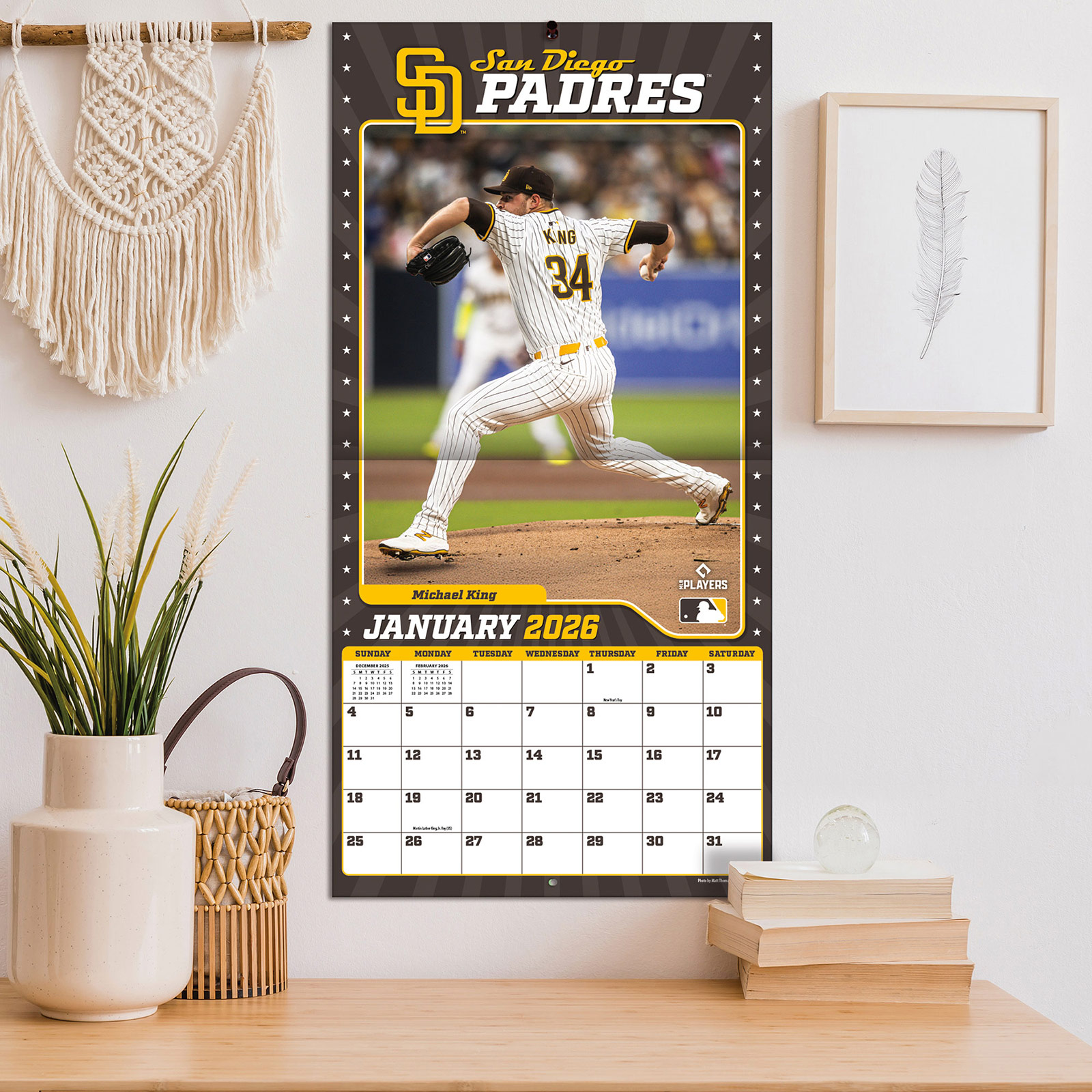 2026年版MLB公式サンディエゴ・パドレスカレンダー