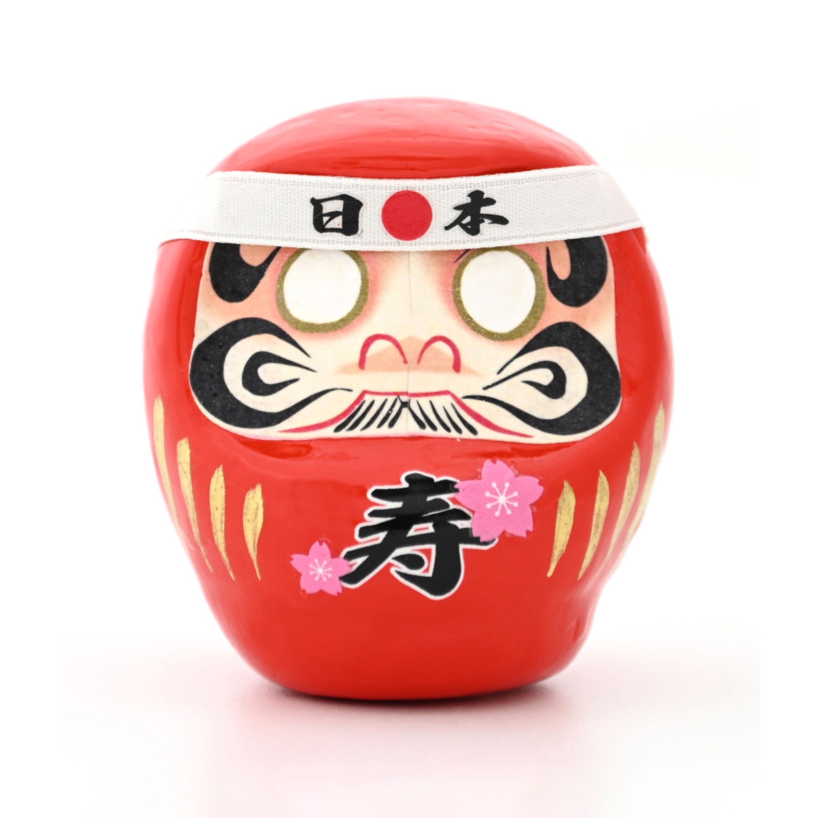 【海外向け】KT-10141-E<br>寿だるま・鉢巻(H6cm)