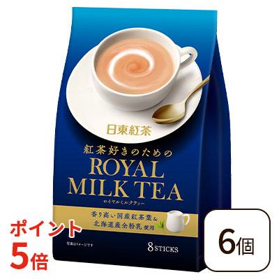 ポイント5倍】ロイヤルミルクティー8本入り 6個セット 日東紅茶TeaMart