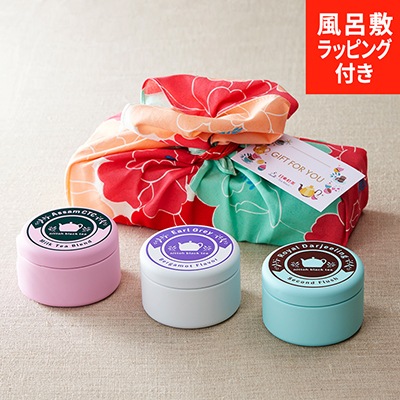 ラッピング付き】ミニ缶リーフティー 3個セット 日東紅茶TeaMart