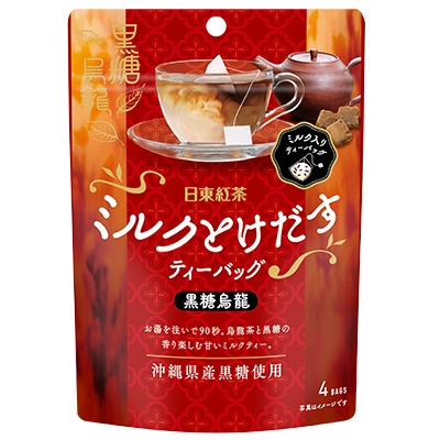 ミルクとけだすティーバッグ 黒糖烏龍4袋入り 日東紅茶TeaMart