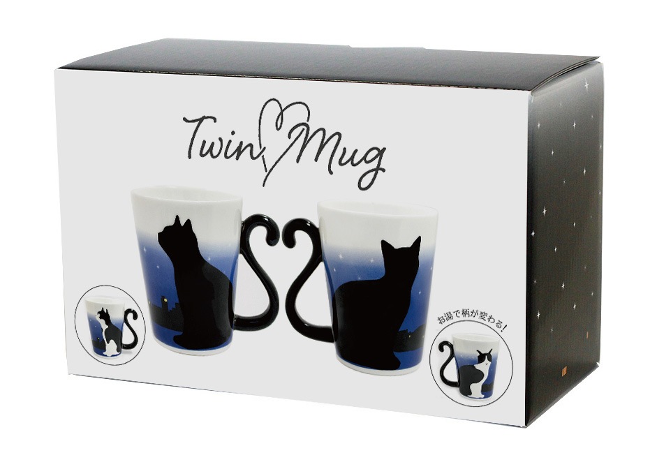 白黒ブチ猫色変わり夜明け マグカップペアならaruBuy（あるバイ）