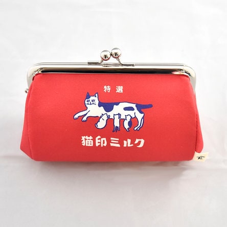 猫印ミルクのがま口ポーチならaruBuy（あるバイ。）