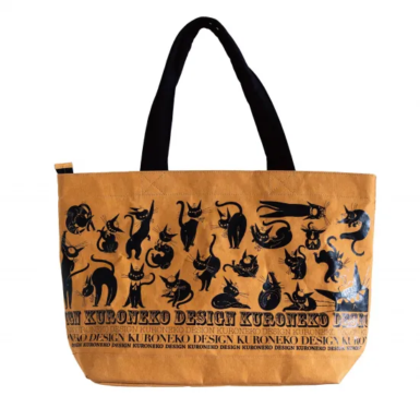 黒ねこ意匠 ウォッシャブルペーパー BIGトートバッグ Craftなら