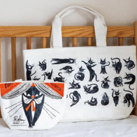 黒ねこ意匠 ウォッシャブルペーパー BIGトートバッグ WhiteならaruBuy