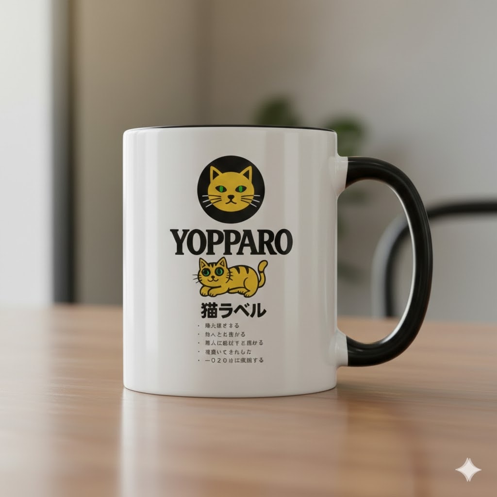 猫ラベル（YOPPARO）のマグカップならaruBuy（あるばい）
