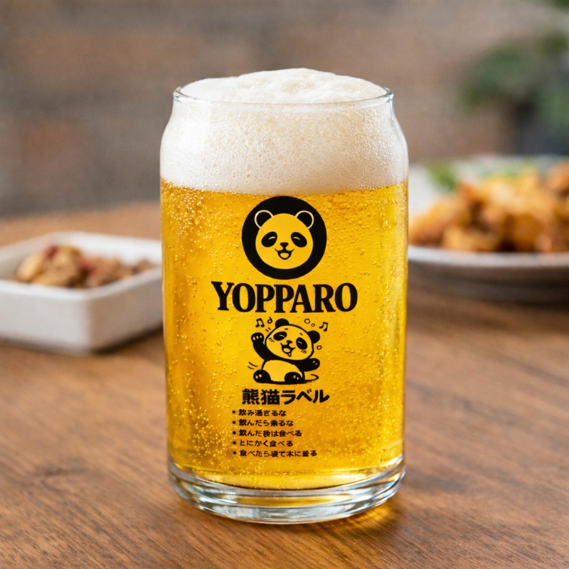熊猫ラベル（YOPPARO）の缶型グラスならaruBuy（あるばい）