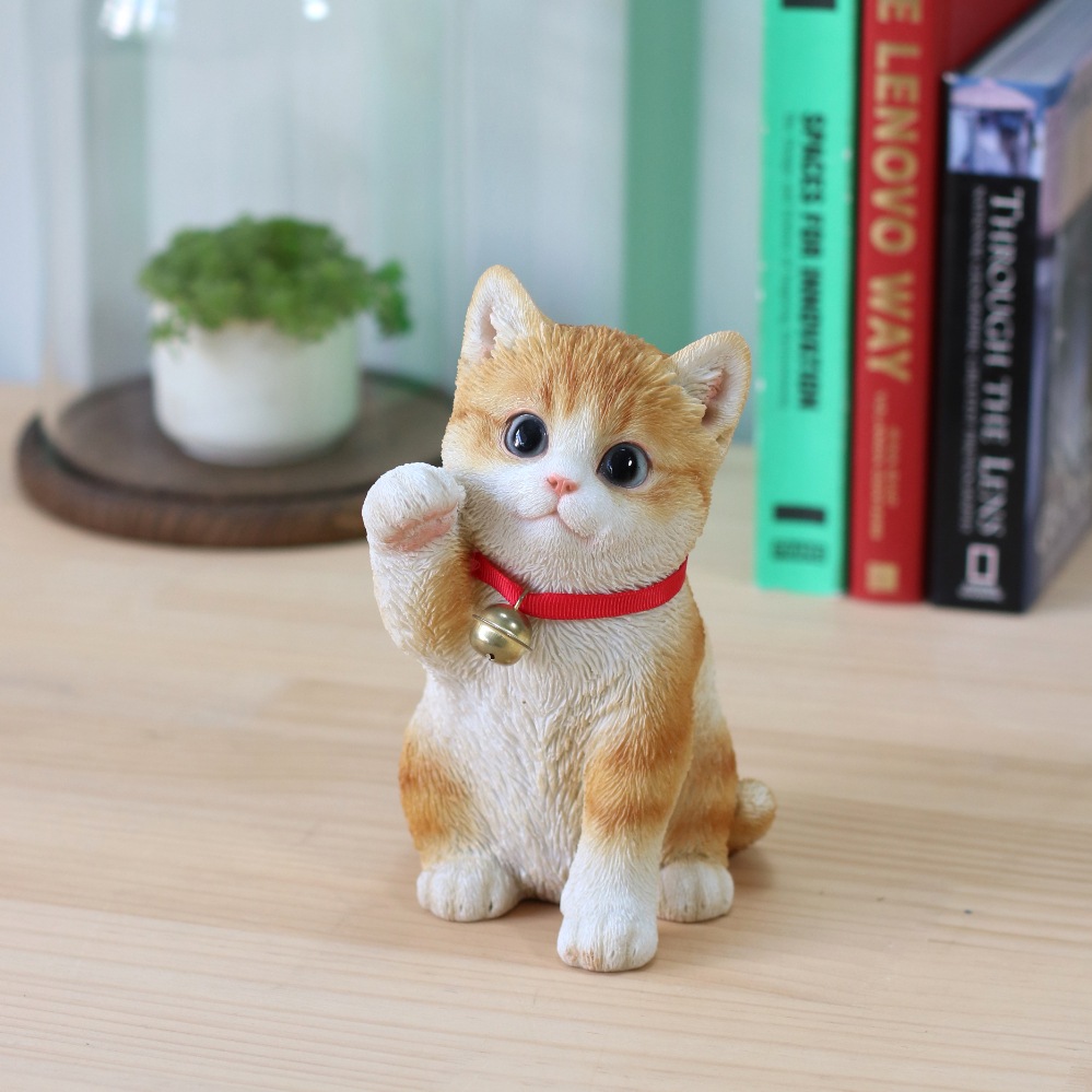 右手を上げる茶トラ白招き猫ならaruBuy（あるばい）