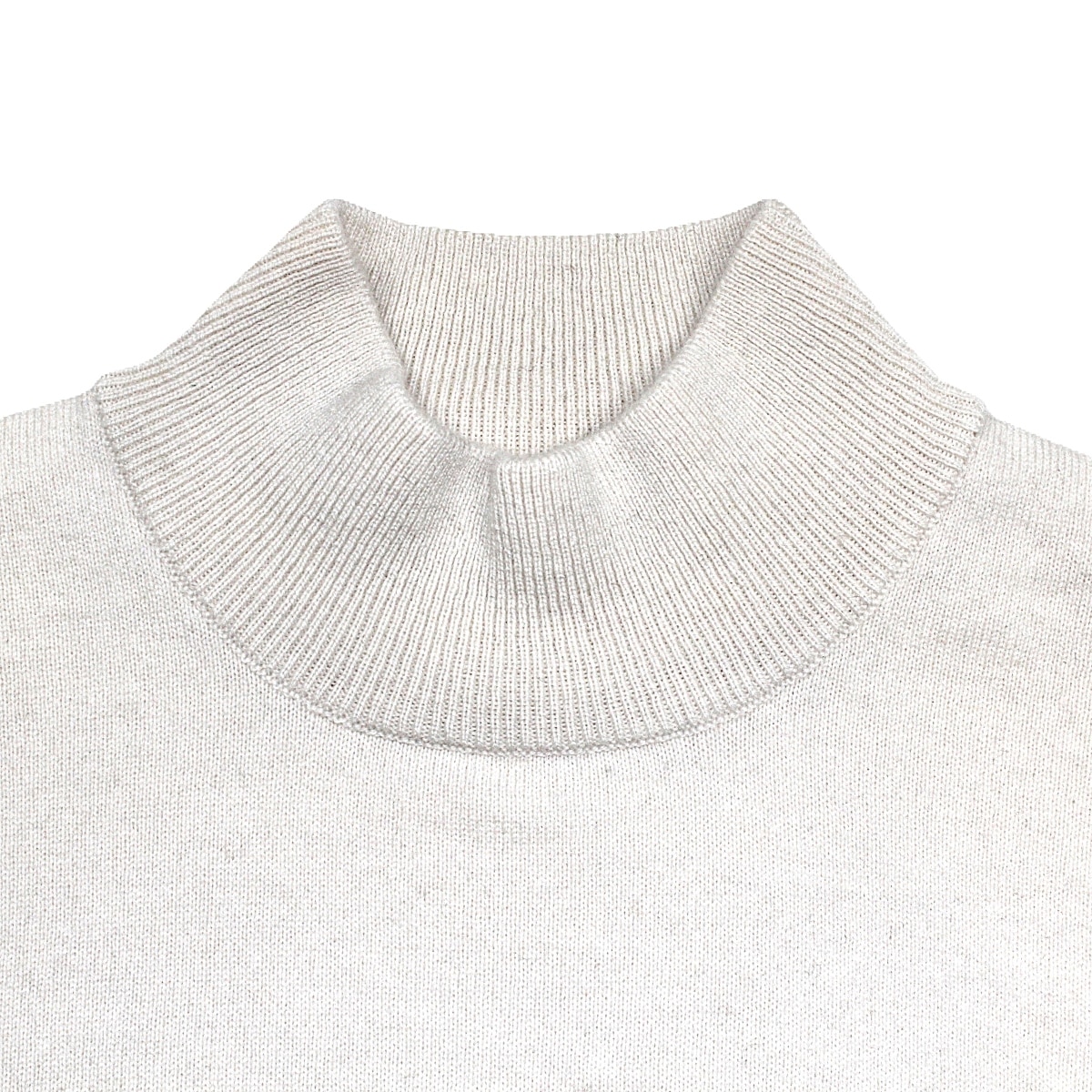 ALPHA（アルファー） カシミアモックネックニット ホワイト 長袖