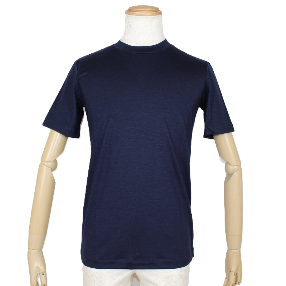 C-one（シーワン） C BASIC ウールTシャツ 半袖 / ダークネイビー 