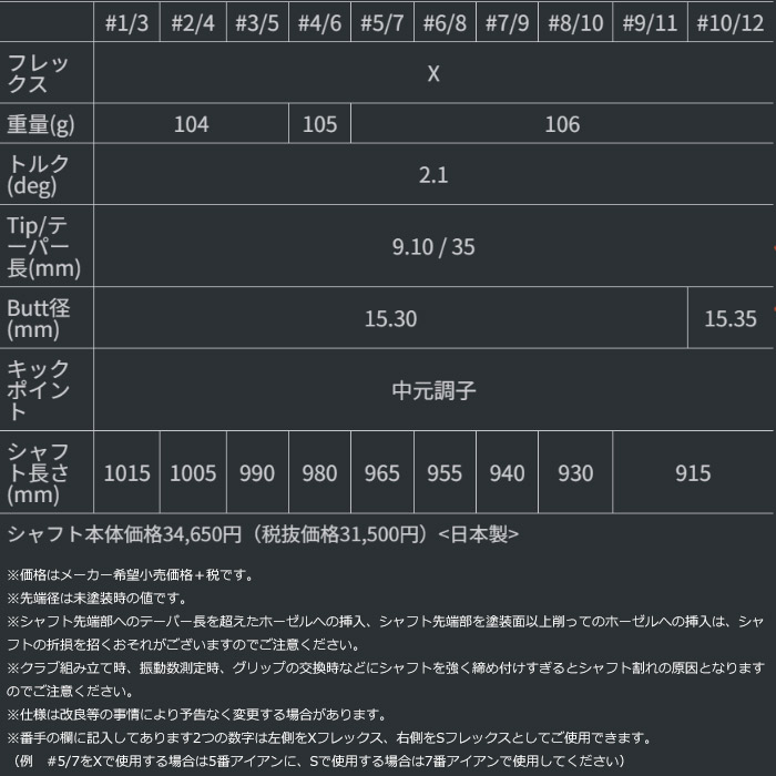グラファイトデザイン Tour AD AD-105 アイアン用 ツアーAD 番手