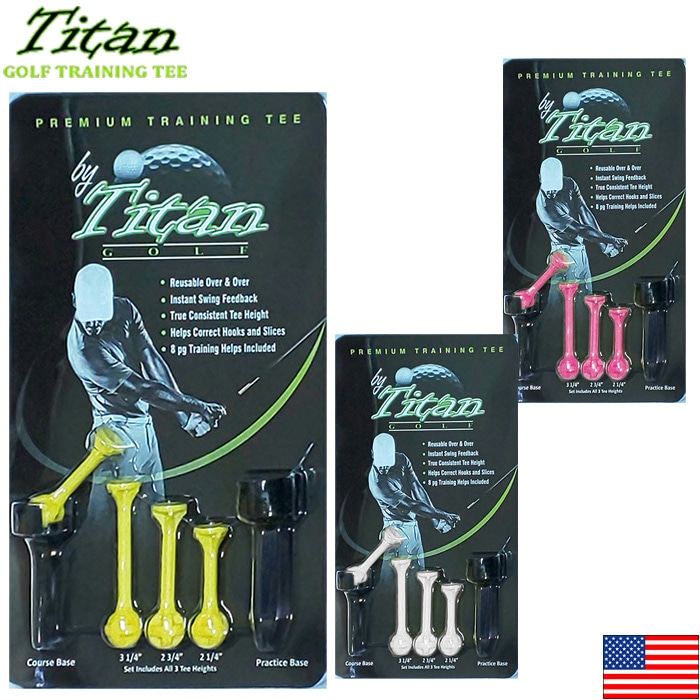 スイング軌道を確認できる壊れにくいプラスチックティー タイタン ゴルフ ティー  Titan GOLF Tees US