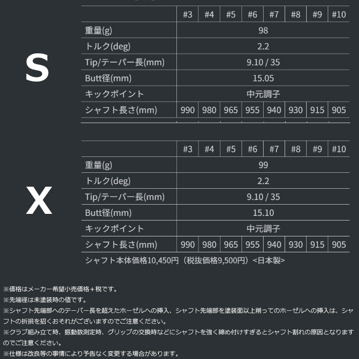 グラファイトデザイン TourAD-95 アイアン用 ツアーAD 番手別販売