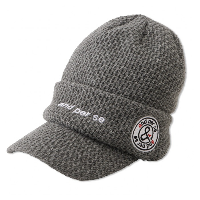 2022秋冬】and per se AMF8512 アンパスィ ツバ付きニット