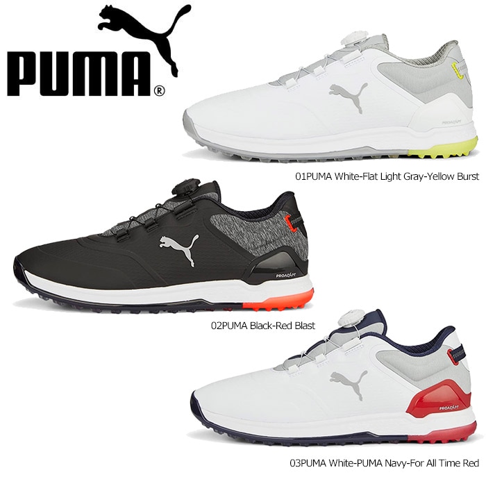 PUMA 377526 プーマ ゴルフ プロアダプト アルファキャット 2.0 ディスク ラバーソール スパイクレス シューズ 日本仕様 PUMA GOLF