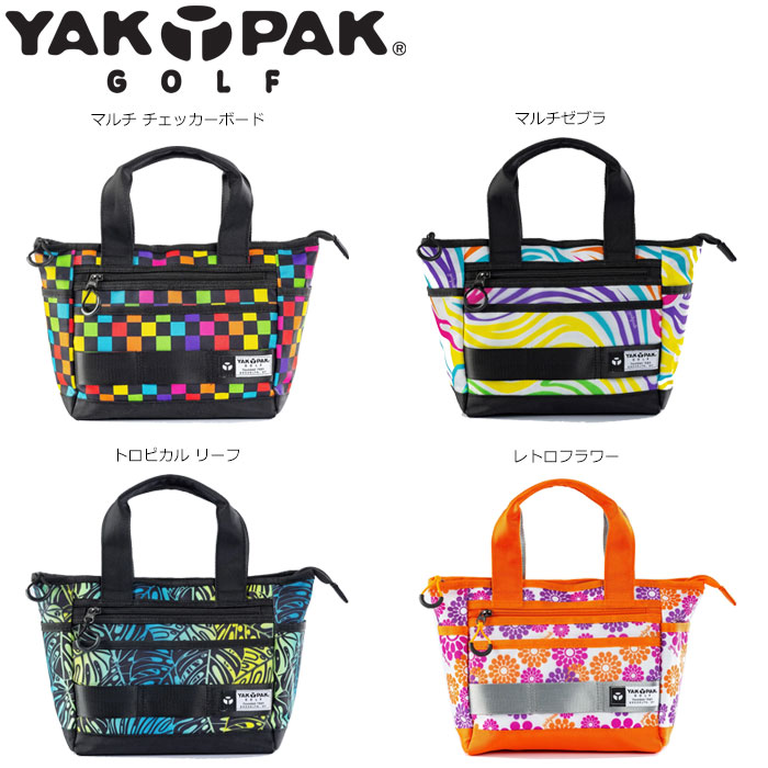 ヤックパックYAK PAK GOLFミニトートバッグ レトロフラワー