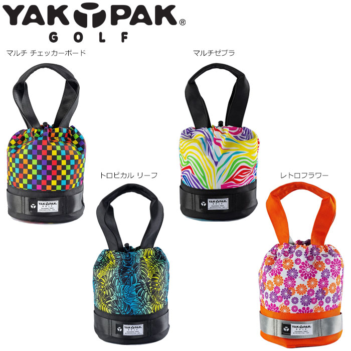 YAKPAK ブラック ゴルフトートバッグヤックパック巾着型ポーチ カートポーチ YAKPAK ゴルフ YAKPAK/ヤックパック 巾着型ポーチ メンズ