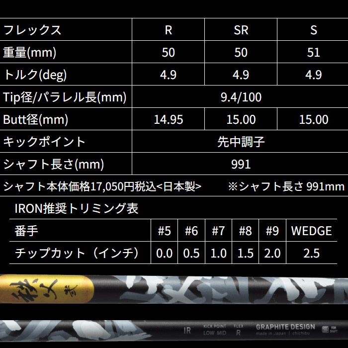 グラファイトデザイン 秩父弐 アイアン Graphite Design