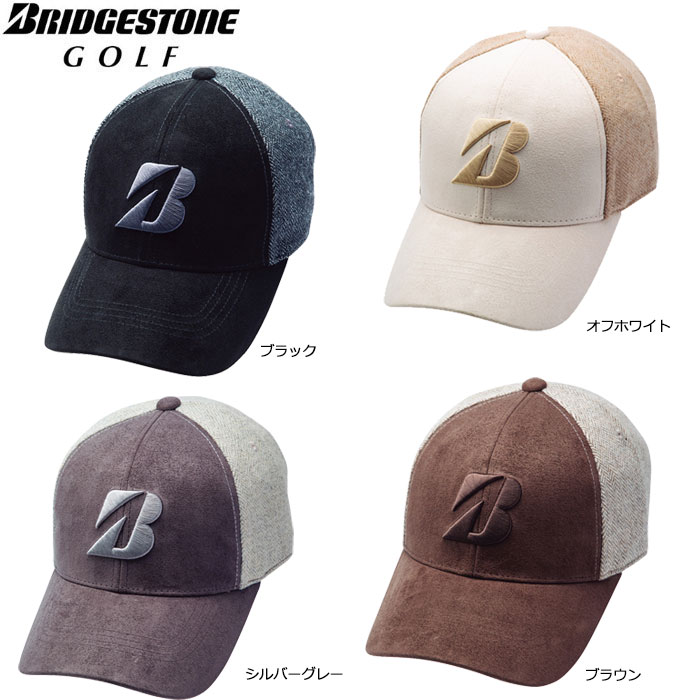 BRIDGESTONE GOLF CPWG38 ブリヂストンゴルフ メンズゴルフ 23年秋冬 スエード×ヘリンボーンキャップ 日本仕様