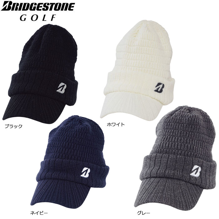BRIDGESTONE GOLF CPWG39 ブリヂストンゴルフ メンズゴルフ 23年秋冬 ツバ付きニットキャップ 日本仕様