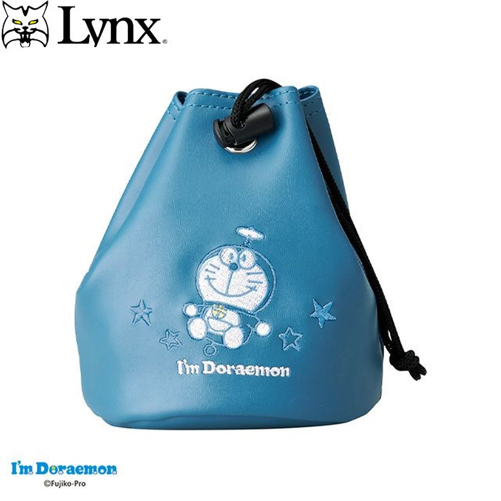 Lynx リンクス 巾着ポーチ アイムドラえもん フライングファン ゴルフ キャラクター グッズ ボールポーチ ラウンド用品 目土袋