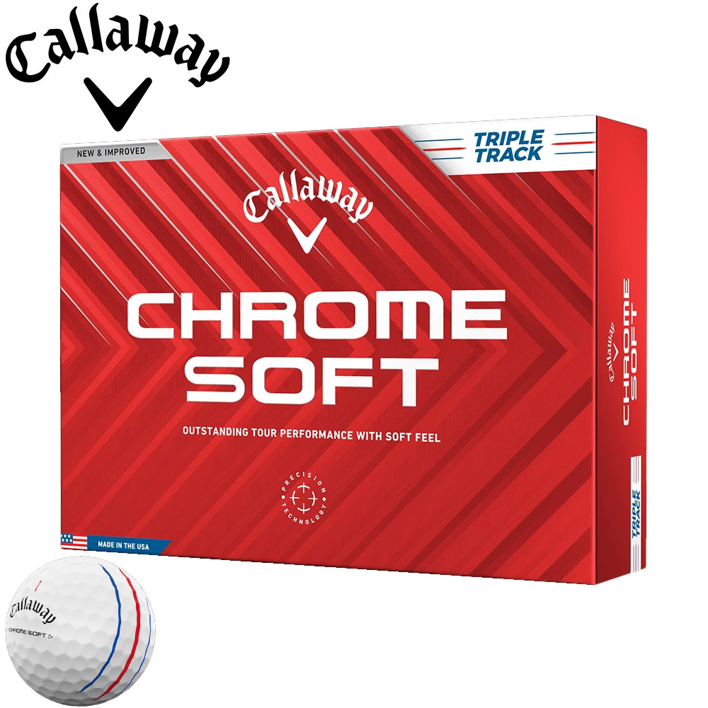 キャロウェイ クロム ソフト トリプル・トラック ボール 2024 ホワイト 1ダース 日本正規品 Callaway CHROME SOFT TRIPLE TRACK