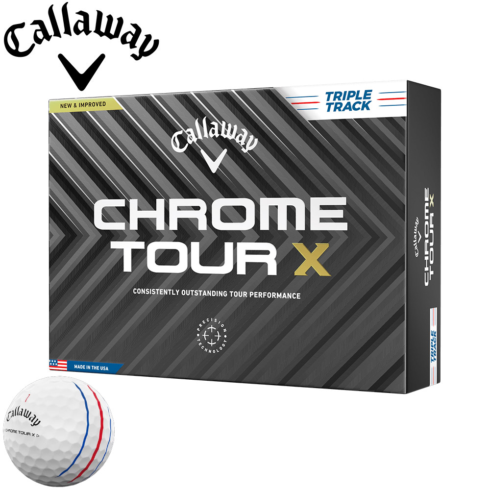 キャロウェイ CHROME TOUR X トリプル・トラック ボール 2024 ホワイト 1ダース 日本正規品 Callaway CHROME ツアーX TRIPLE TRACK