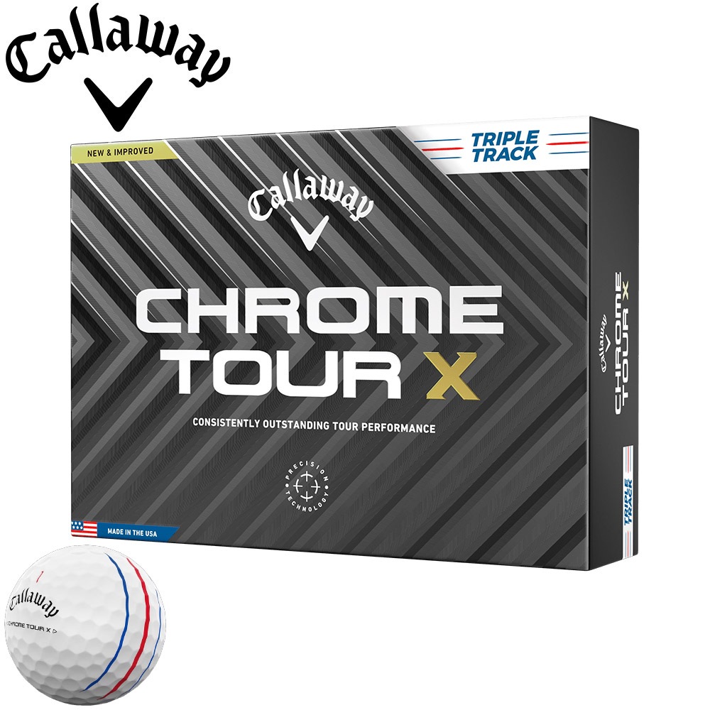 キャロウェイ CHROME TOUR X トリプル・トラック ボール 2024 ホワイト 1ダース 日本正規品 Callaway CHROME ツアーX TRIPLE TRACK
