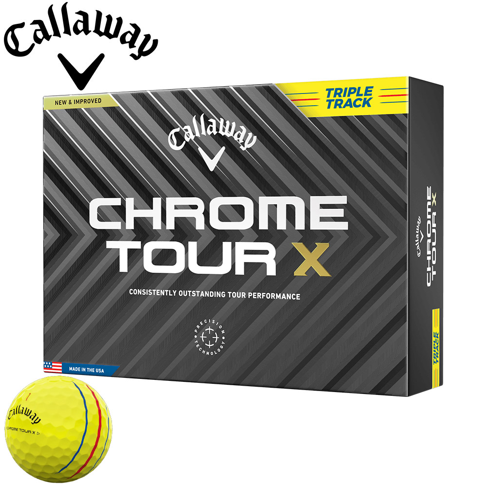 キャロウェイ CHROME TOUR X トリプル・トラック イエローボール 2024 ホワイト 1ダース 日本正規品 Callaway CHROME ツアーX TRIPLE TRACK Yellow