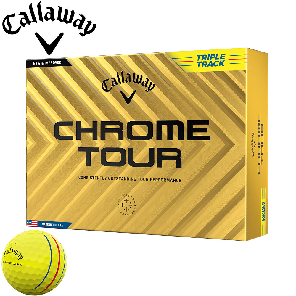 キャロウェイ CHROME TOUR トリプル・トラック ボール 2024 イエロー 1ダース 日本正規品 Callaway クロム・ツアー TRIPLE TRACK