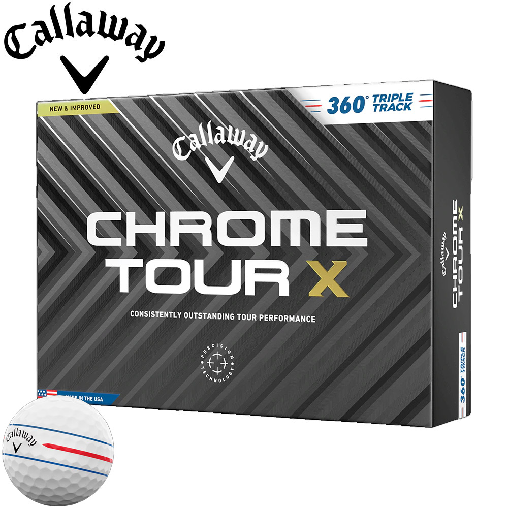 【数量限定】キャロウェイ CHROME TOUR X 360° トリプル・トラック ボール 2024 ホワイト 1ダース 日本正規品 Callaway CHROME ツアーX 360° TRIPLE TRACK