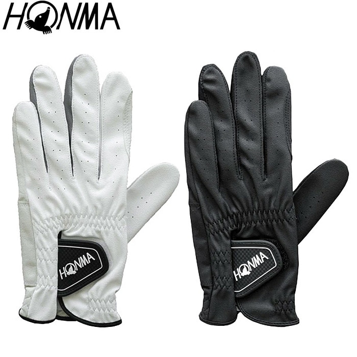 HONMA 本間ゴルフ GA-1951 メンズ 人工皮革  ゴルフグローブ ブラック