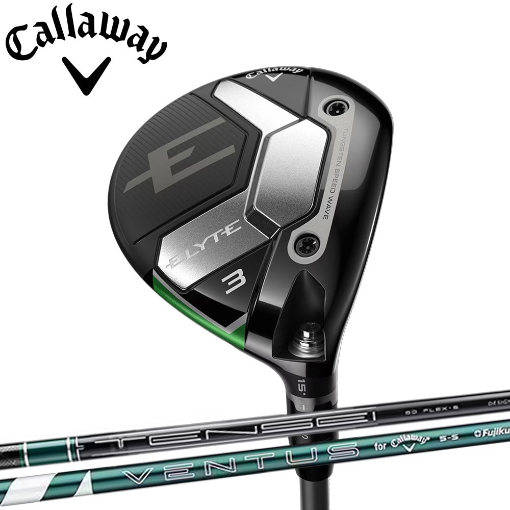 【美品】キャロウェイ ELYTE エリート フェアウェイウッド Sシャフト9W 純正シャフト】Callaway ELYTE Fairwaywood キャロウェイ エリート