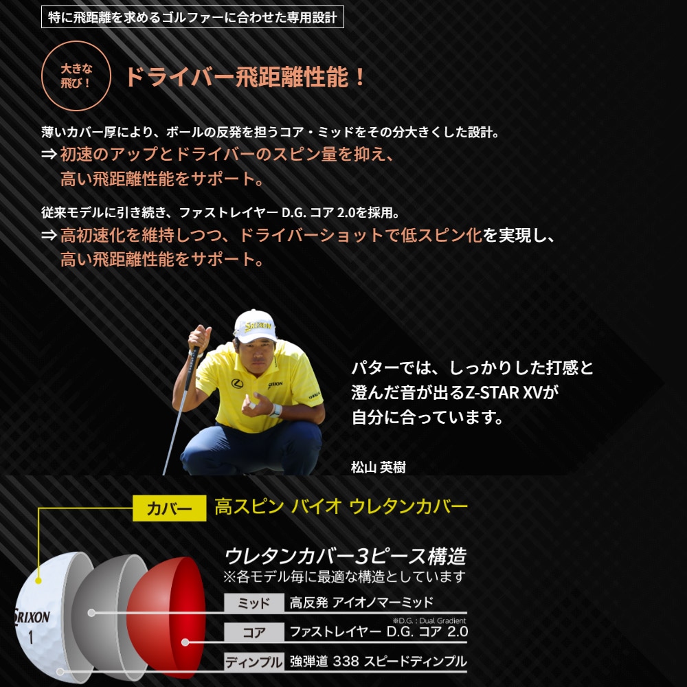 新品　Z-STAR XV オレンジ 2025モデル 2ダース ゴルフボールNEW「スリクソン Z-STAR」、NEW「スリクソン Z-STAR