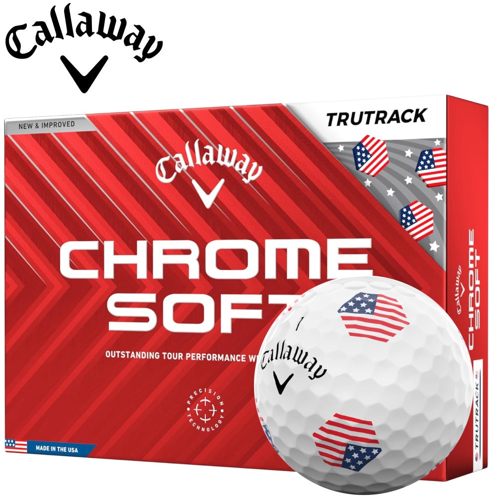 【数量限定】キャロウェイ CHROME SOFT USA TRUTRACKボール 1ダース ホワイト Callaway