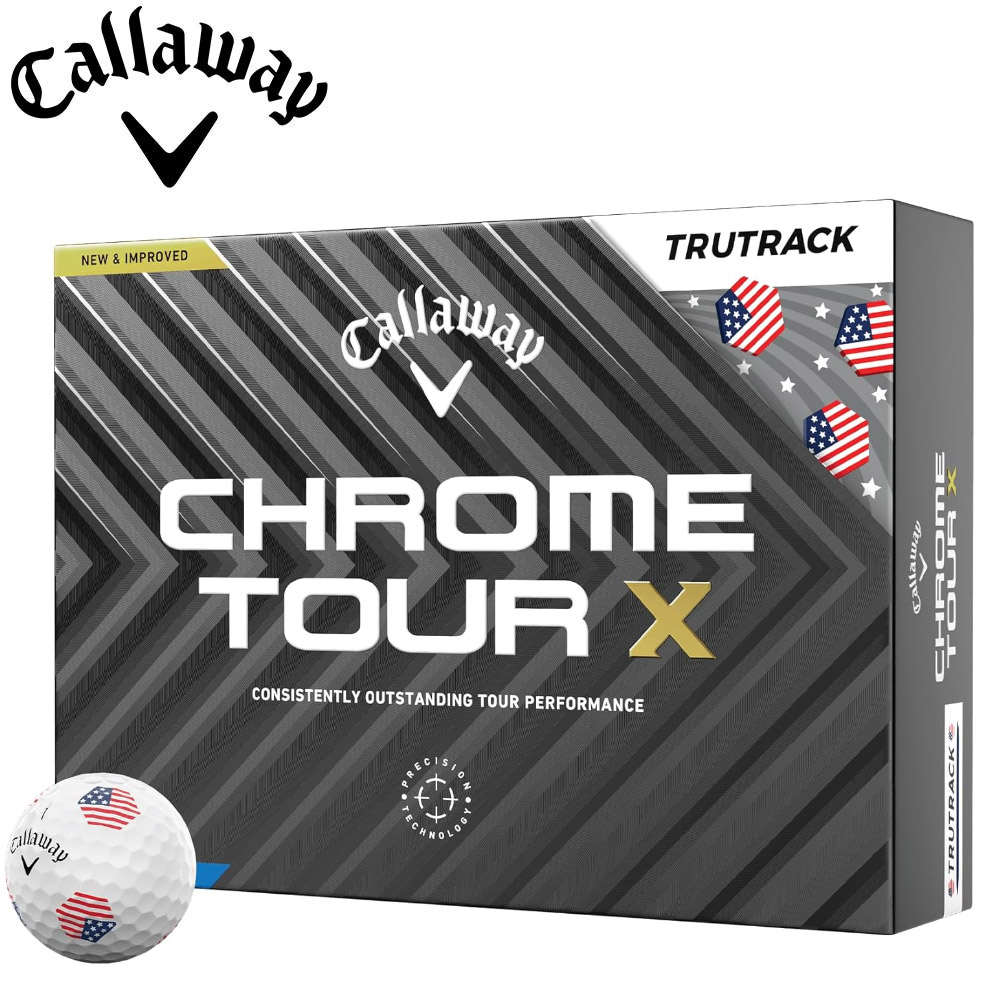 【数量限定】キャロウェイ CHROME TOUR X USA TRUTRACKボール 1ダース ホワイト Callaway