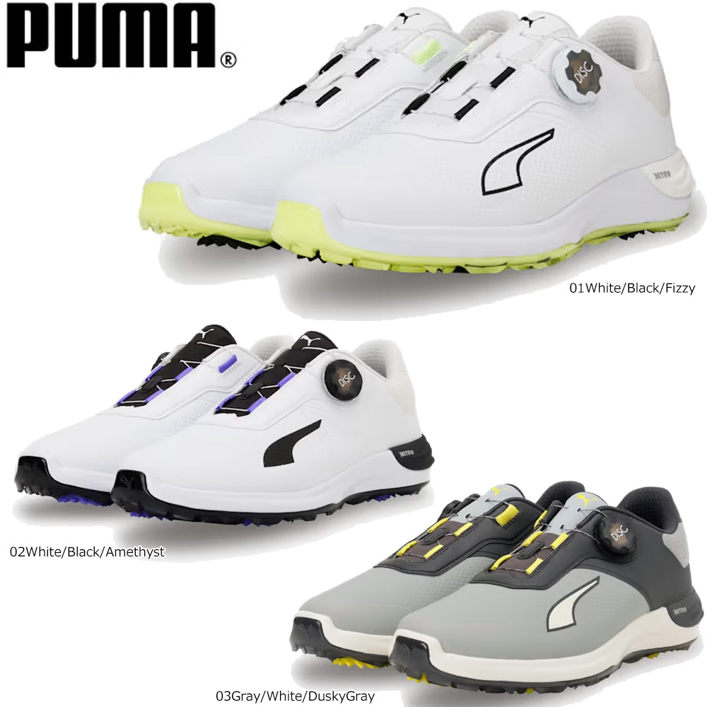 PUMA 313146 プーマ メンズ ゴルフ パワーアセンド ニトロ ディスク スパイクレス シューズ