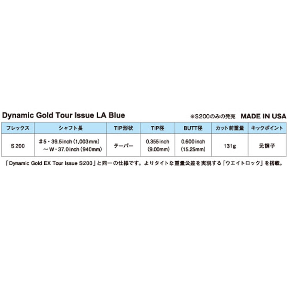 限定　新製品　DG ツアーイシュー　LAブルー （S200）#5〜W 6本セット 数量限定】【#5-Pwセット】DG TOUR ISSUE EX LA BLUE Truetemper
