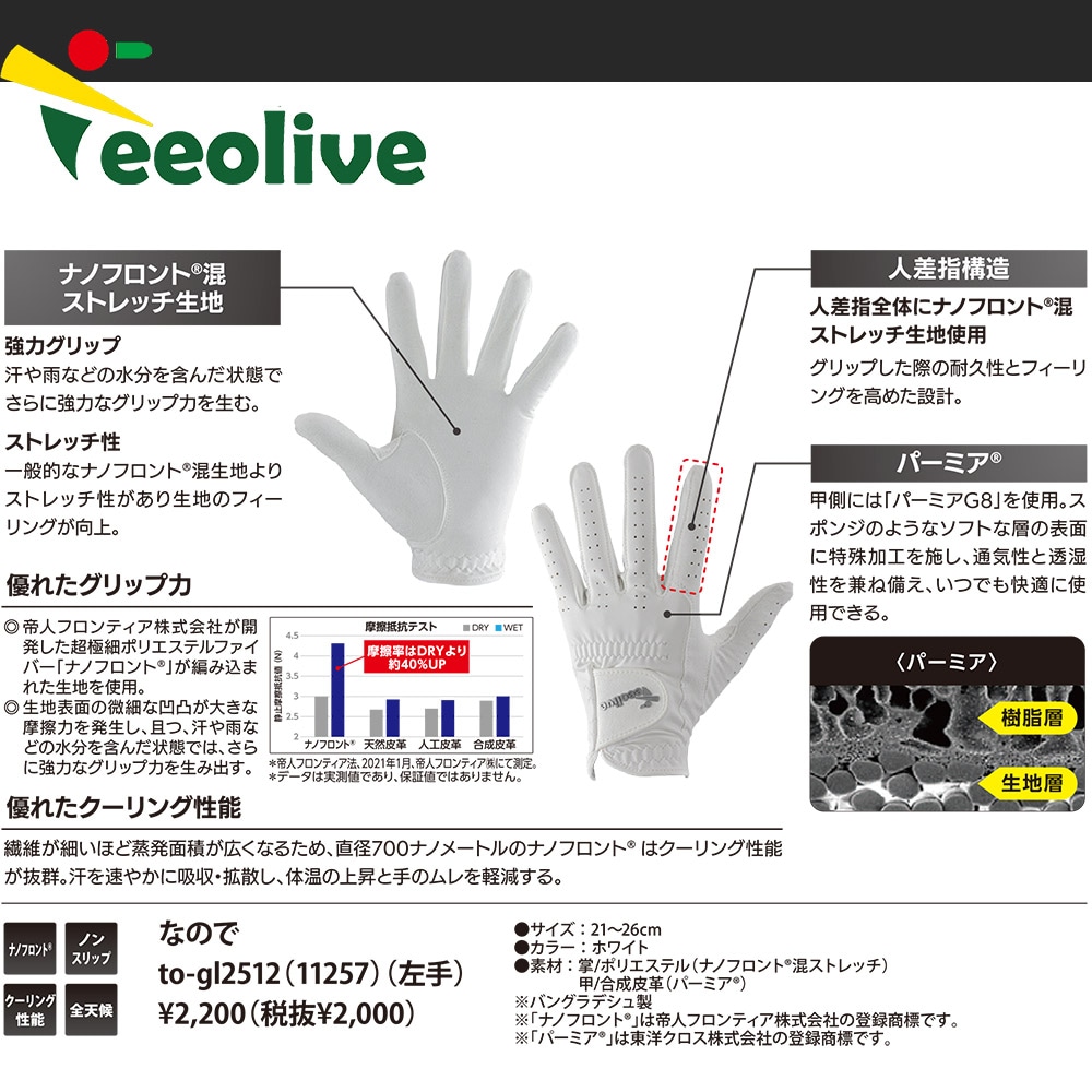 ネコポス送料無料】Teeoliveオリジナル 「なので」 ナノフロント素材