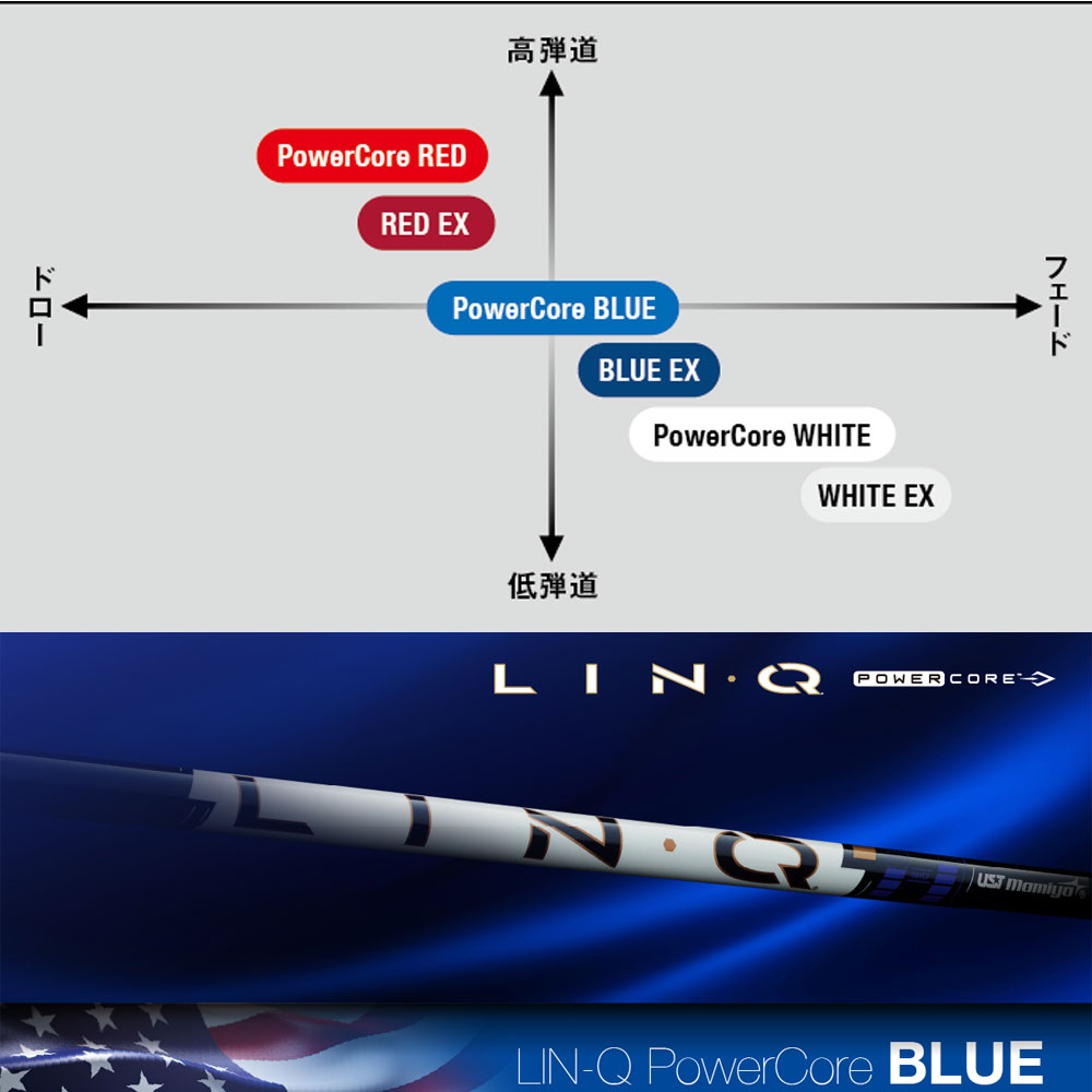 スリクソン用OEMスリーブ付シャフト UST LIN-Q PowerCore BLUE UST