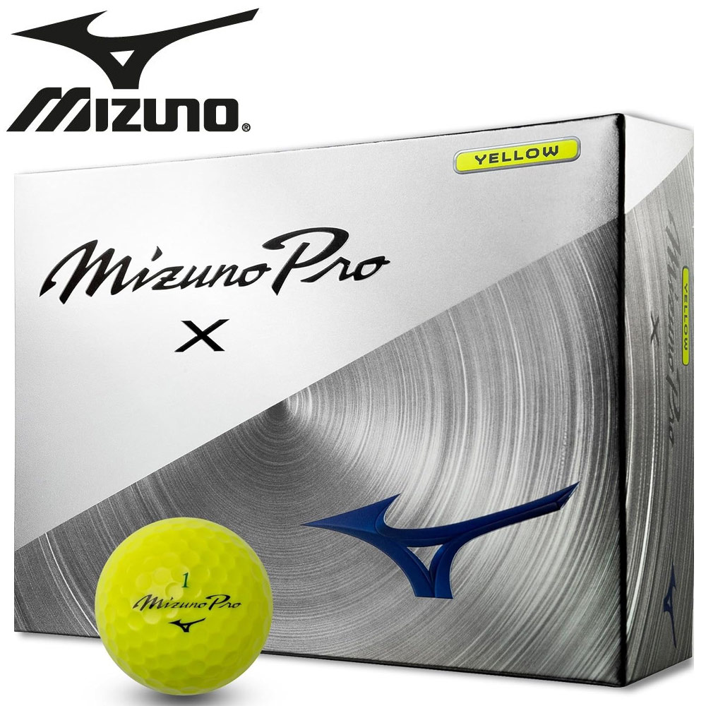 MIZUNO ゴルフボール ミズノプロ X イエロー MizunoProX 1ダース 12個入 5NJBT836-60