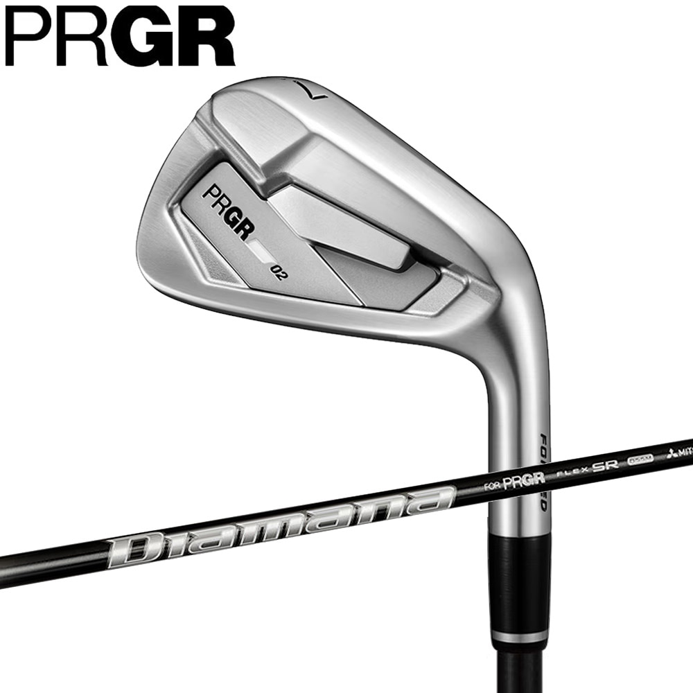 2026 PRGR 02 アイアン 6-PWセット Diamana M FOR PRGR カーボン装着モデル 日本仕様 プロギア