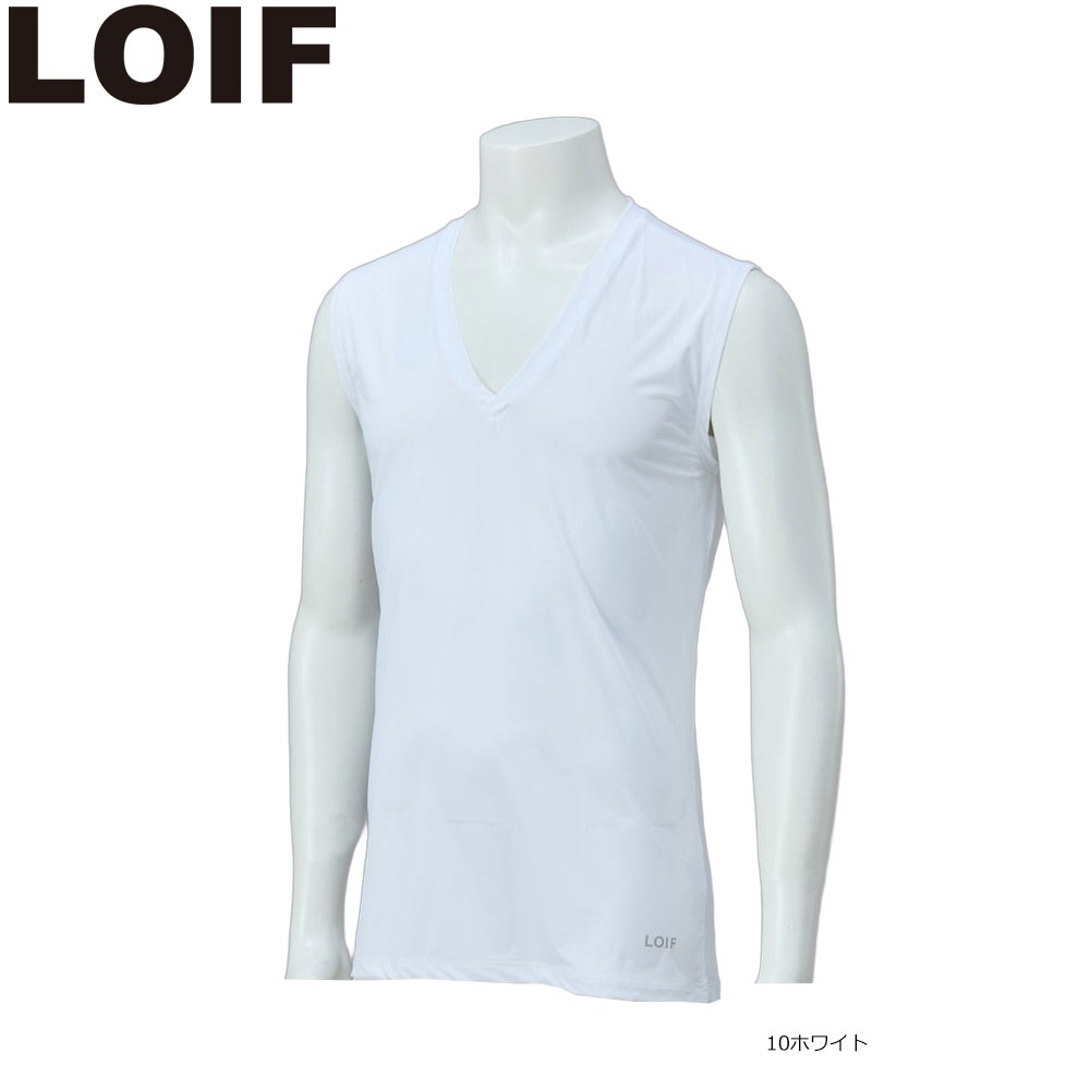 LOIF YL1686 ロイフ HYOON Ventilation Ｖネックノースリーブシャツ 吸水速乾/接触冷感/UVカット/ストレッチ