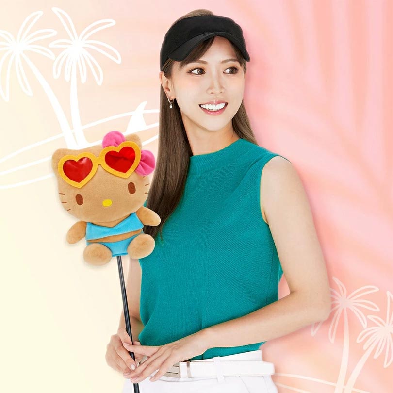 ハローキティ 日焼け ヘッドカバー ドライバー用 KTHD004 DR用