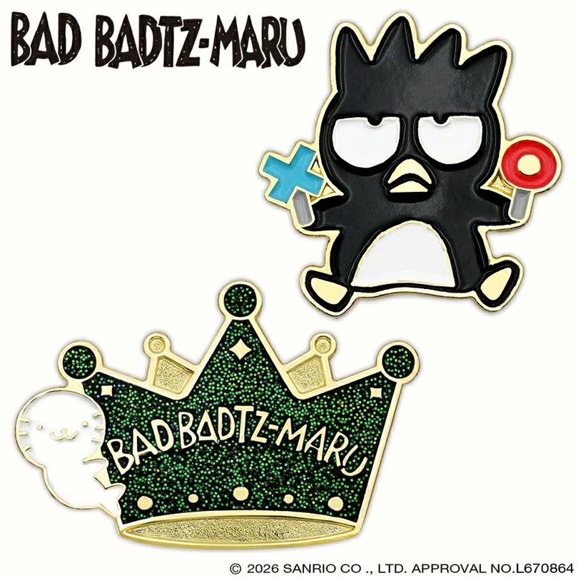 バッドばつ丸 ゴルフ マーカ― XOM001 サンリオ BAD BADTZ-MARU