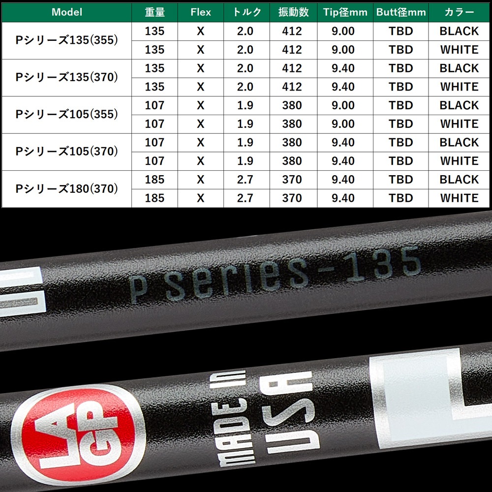 特別価格】【旧デザイン】LA GOLF P-SERIES TPZONE PUTTER SHAFT 日本